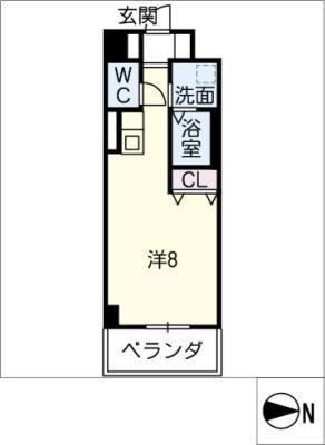 サン・名駅太閤ビル(ワンルーム/9階)の間取り写真