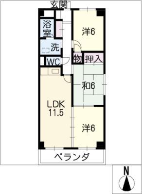 LEGEND(3LDK/4階)の間取り写真