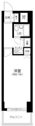藤和シティコープ大森(1K/2階)の間取り写真