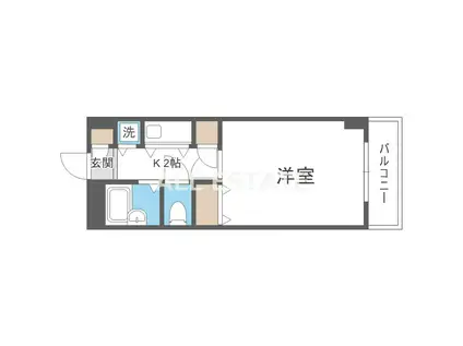 サンモール(1K/4階)の間取り写真