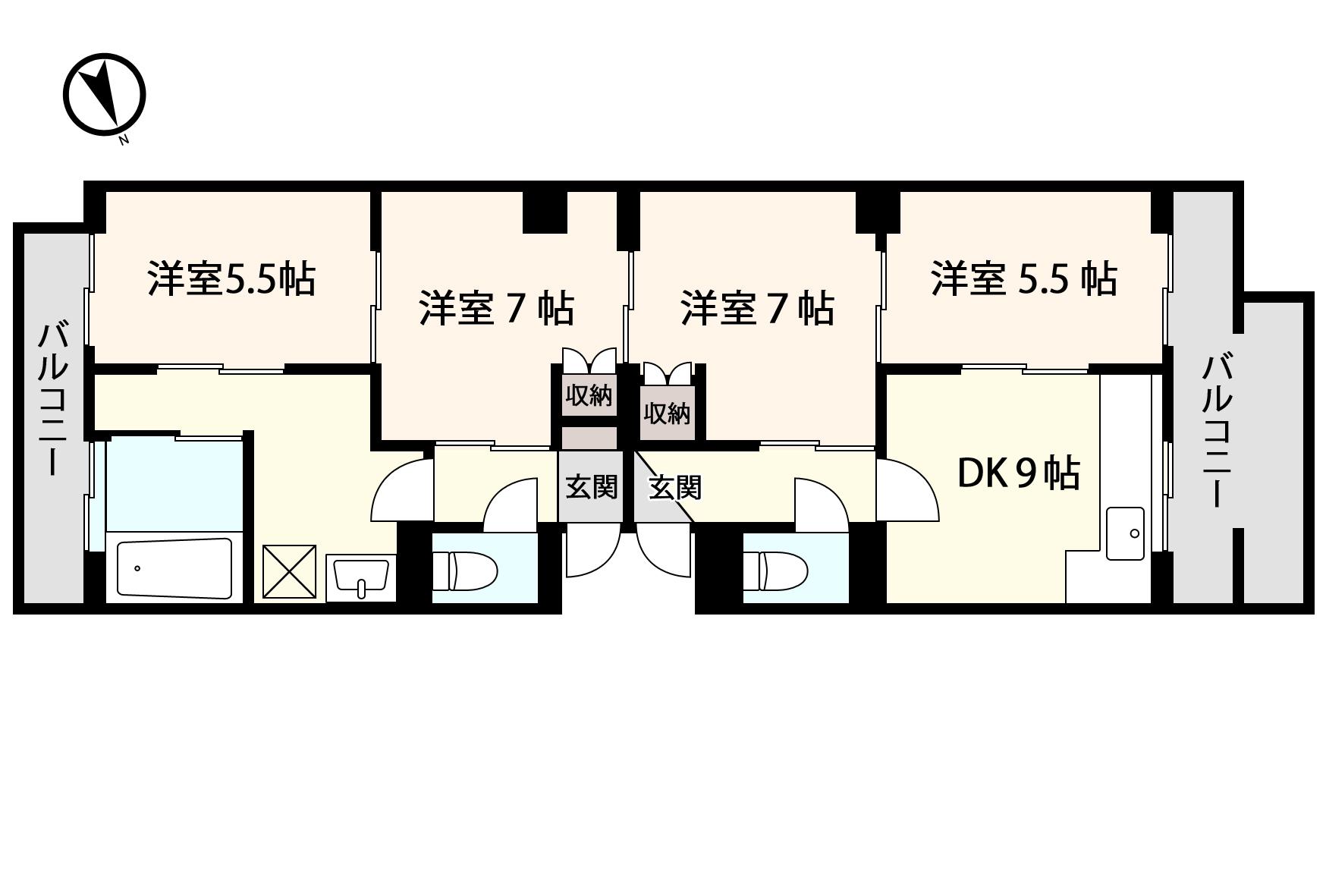 アシスト赤塚マンション(4DK/2階)の間取り写真