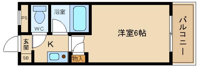 シャルマンフジ堺東壱番館(ワンルーム/1階)の間取り写真