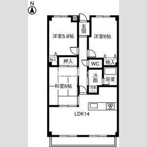 コーポ諏訪(3LDK/3階)の間取り写真