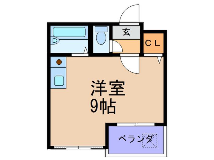 ヴァイオレット出来島(ワンルーム/2階)の間取り写真