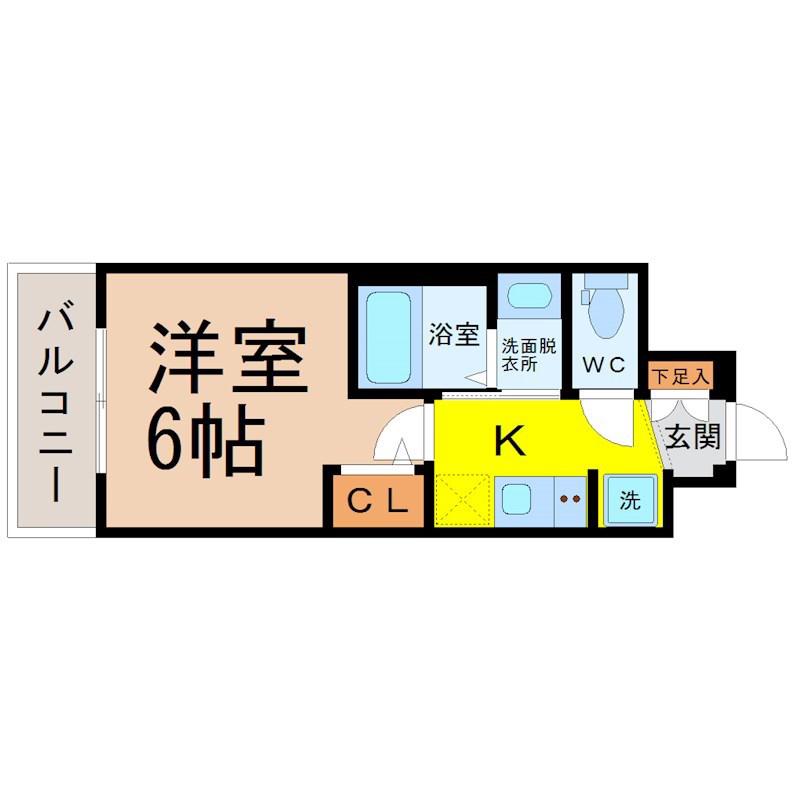 エステムコート名古屋新栄アクシス(1K/11階)の間取り写真