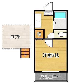 プルミエール大浦(1K/2階)の間取り写真