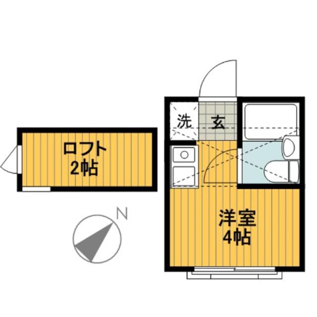 メゾンドヒル(ワンルーム/2階)の間取り写真