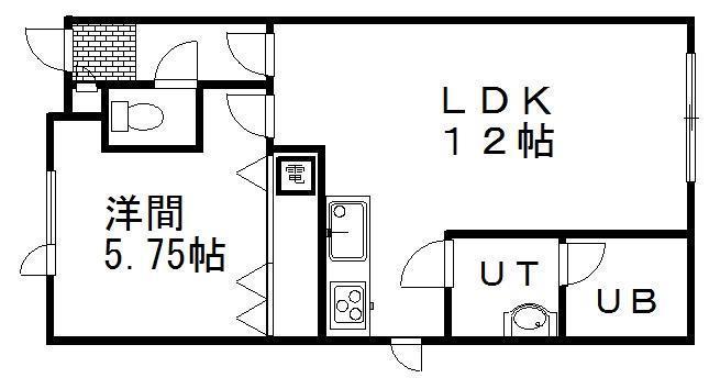 OYSTER BRIDGE(1LDK/1階)の間取り写真