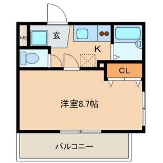 グランドハイツ21(1K/6階)の間取り写真