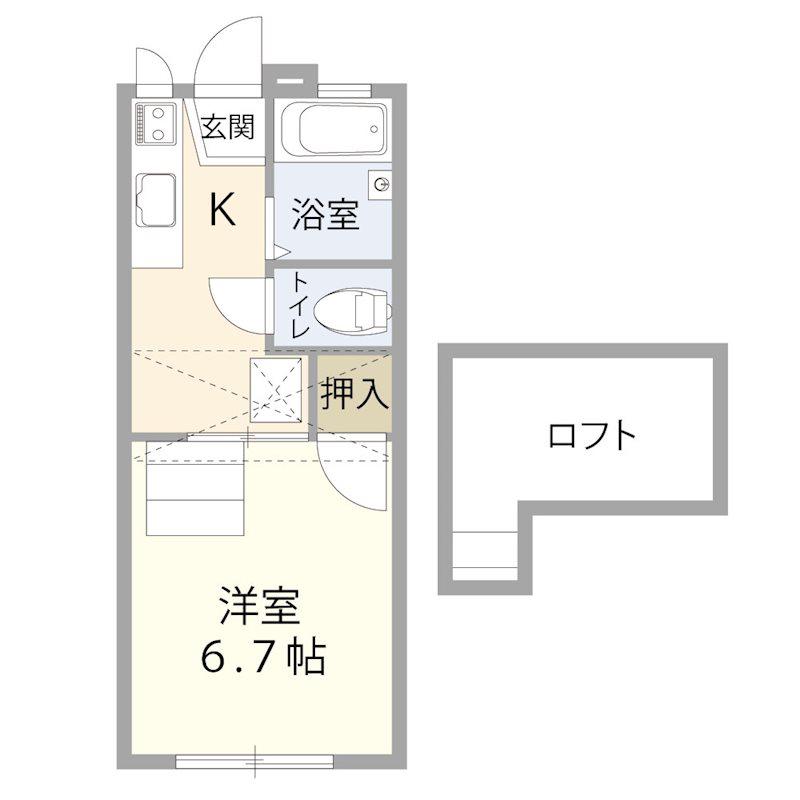 グランドール大巌寺(1K/1階)の間取り写真