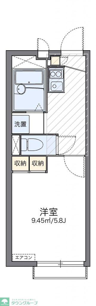 レオパレスHATUNEII(1K/2階)の間取り写真