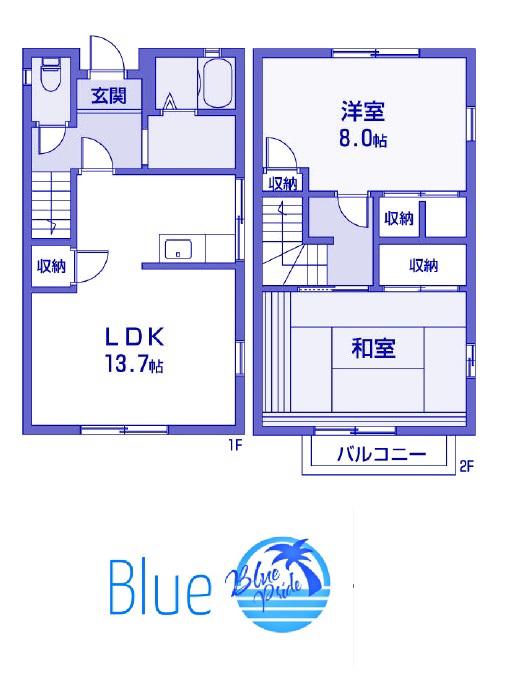 湘南レジデンスC(2LDK/1階)の間取り写真