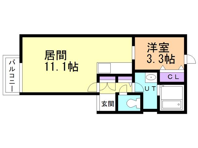 デリス・メゾンVII(1LDK/1階)の間取り写真