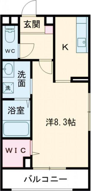 クラシカル堺(1K/2階)の間取り写真