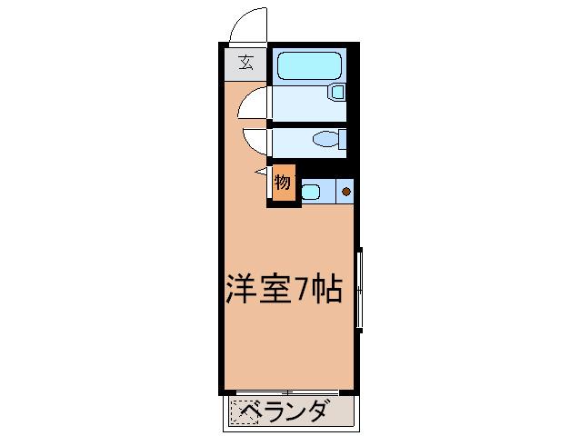 江戸小日向マンション(ワンルーム/2階)の間取り写真