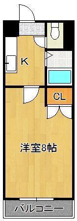 ロイヤルアベニュー(1K/1階)の間取り写真