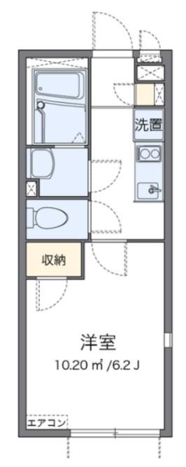 レオネクストルーチェ(1K/2階)の間取り写真