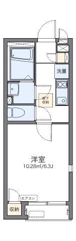 レオネクストLOVIN III(1K/1階)の間取り写真