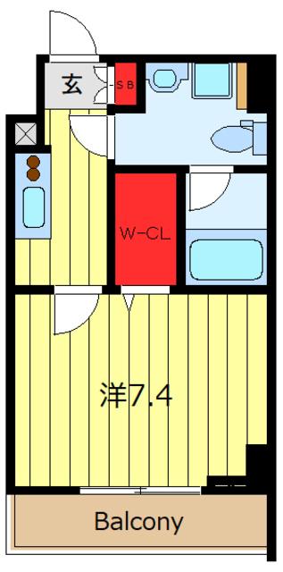 SPコート尾久ノース(1K/9階)の間取り写真