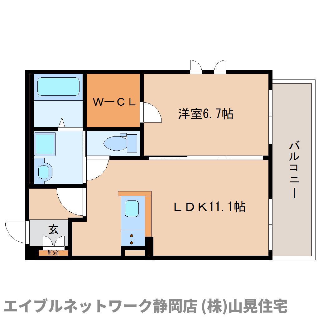 グラン シャンブル(1LDK/1階)の間取り写真