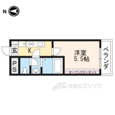 ハイツST(1K/2階)の間取り写真