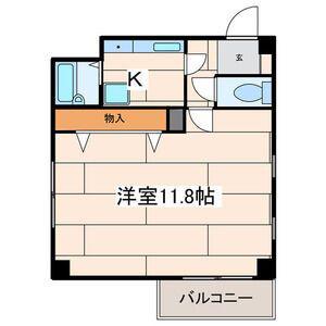 小田急江ノ島線 高座渋谷駅 徒歩14分 3階建 築26年(1K/3階)の間取り写真