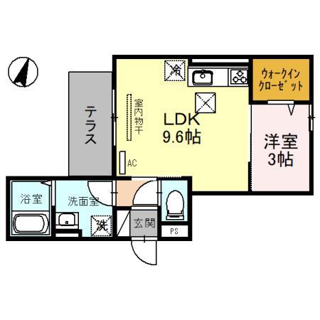 CLASHIST大和田(1LDK/3階)の間取り写真