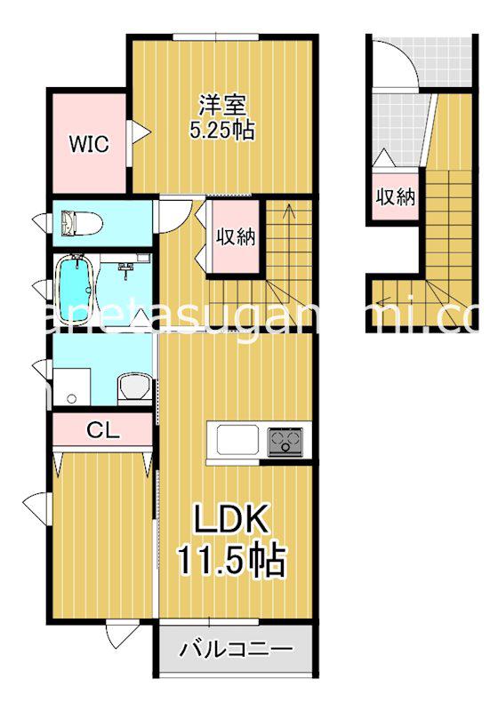 コンフォース四倉(2LDK/2階)の間取り写真