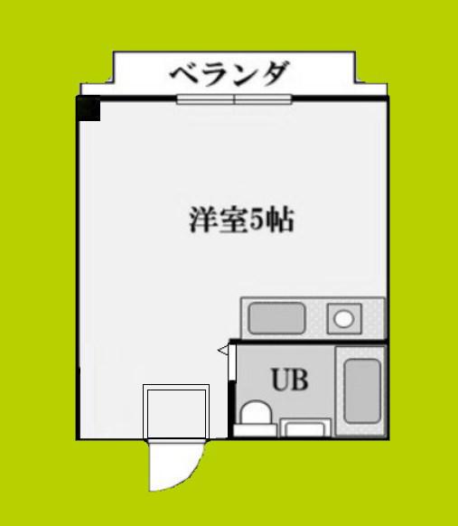ハイム南住吉(ワンルーム/2階)の間取り写真