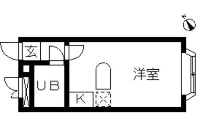 ベルピア上尾第5(ワンルーム/2階)の間取り写真