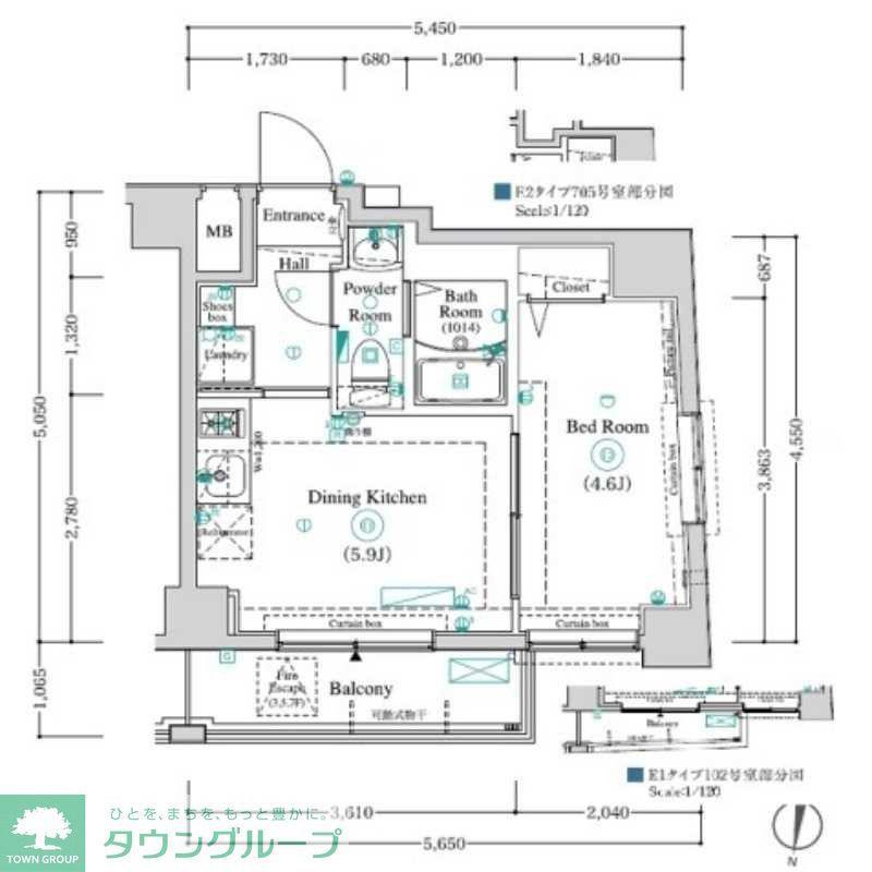 アンベリール亀有(1LDK/3階)の間取り写真