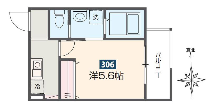 MELDIA羽沢横浜国大III(1K/3階)の間取り写真
