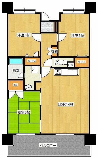 フロンティアエム(3LDK/10階)の間取り写真