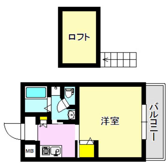 アーリントン(1K/3階)の間取り写真