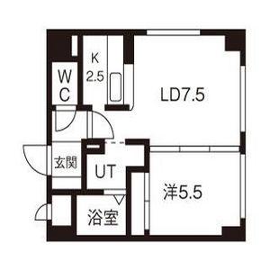サザンセンチュリー北大(1LDK/9階)の間取り写真