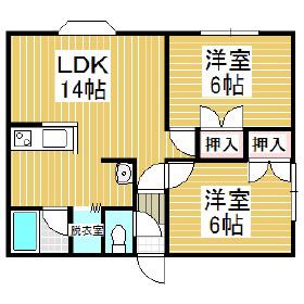 アバランチII(2LDK/3階)の間取り写真