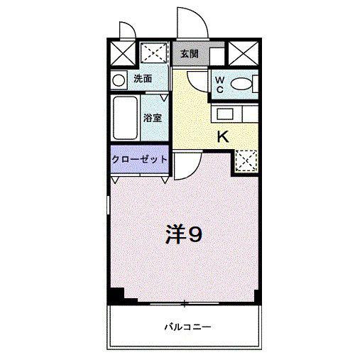 SPACE7OKAMOTO(1K/2階)の間取り写真