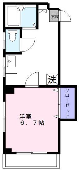 THEフォートクワハラ(1K/2階)の間取り写真