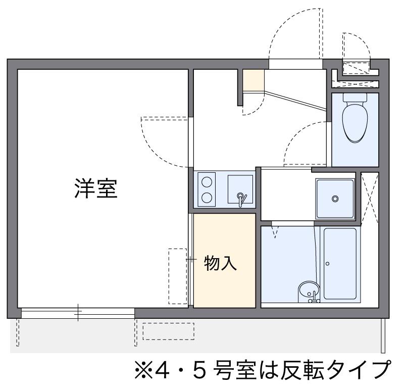 レオパレスカラコレス(1K/2階)の間取り写真