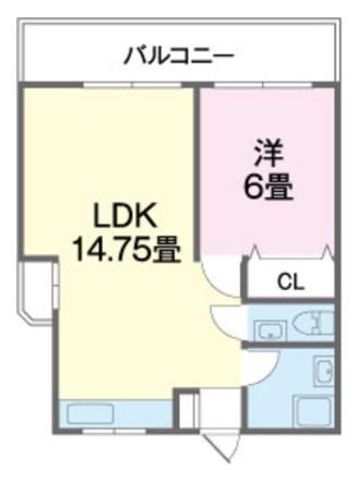 テラスマリアI(1LDK/4階)の間取り写真