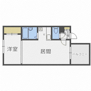 カサデューク北33条(1LDK/3階)の間取り写真