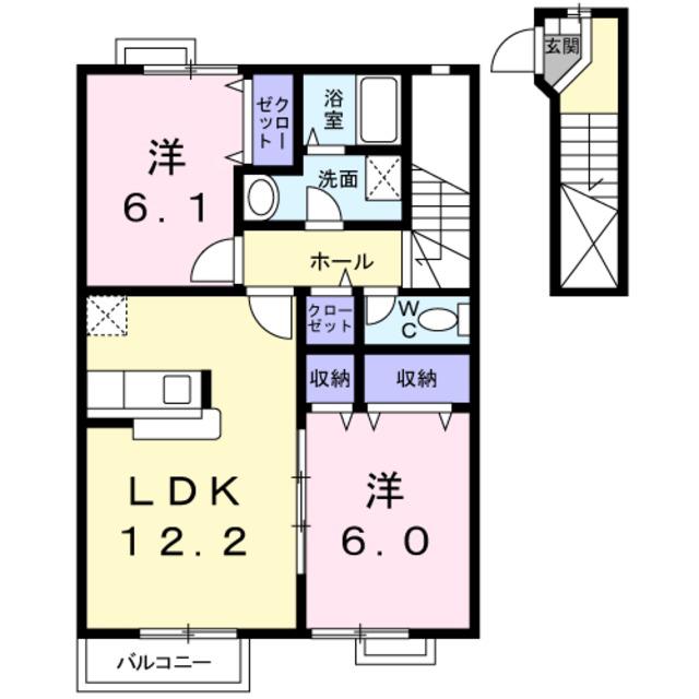 イマージュ(2LDK/2階)の間取り写真