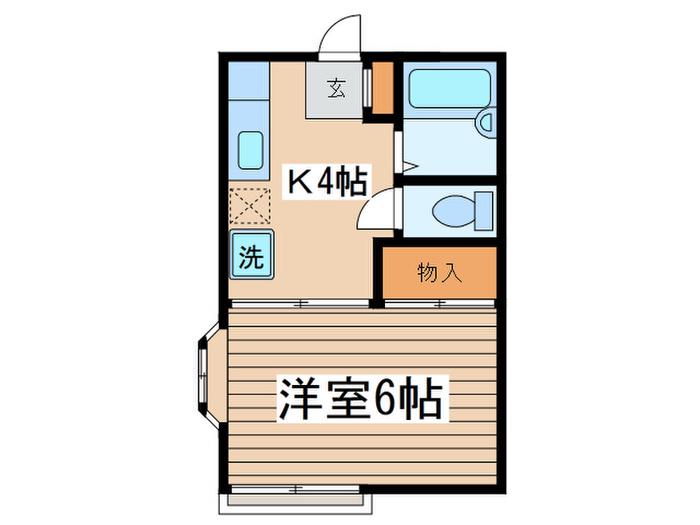 ミツフジハイツ(1K/2階)の間取り写真