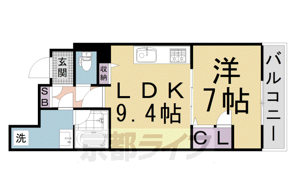 FELIZE(1LDK/2階)の間取り写真