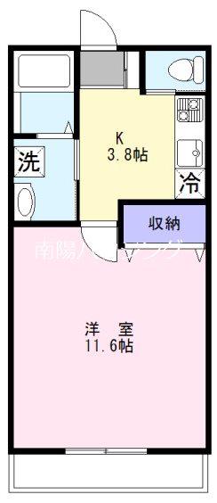 SOWULO TIR(1K/2階)の間取り写真