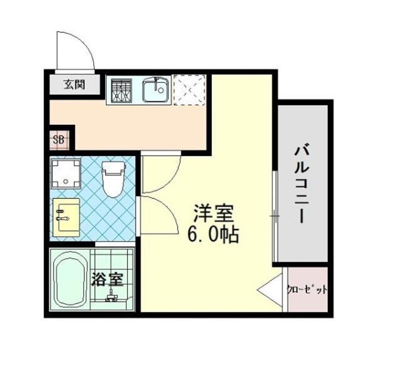グランメゾン東川口(1K/2階)の間取り写真