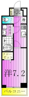 DIPS竹ノ塚駅前(1K/3階)の間取り写真