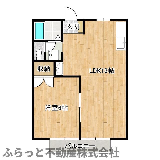 グリーンヒルズなかのIII(1LDK/1階)の間取り写真
