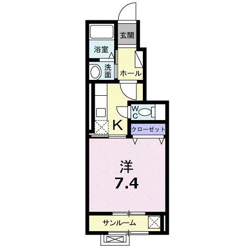チェスタ 30(1K/1階)の間取り写真