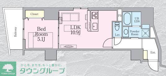 HAON 波音(1LDK/5階)の間取り写真
